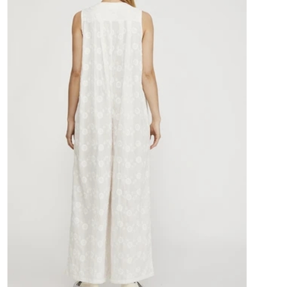 FREE PEOPLE White Embroidered Capri Jumpsuit - Picture 3 of 5